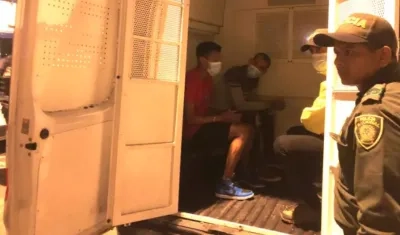 Dos de los capturados.