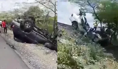 Los dos vehículos implicados en el fatal accidente. 