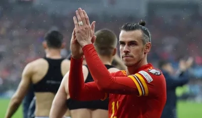 Gareth Bale celebra el triunfo. 