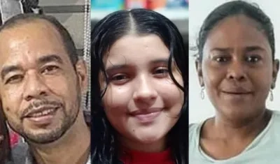 Las tres personas desaparecidas en hechos aislados. 