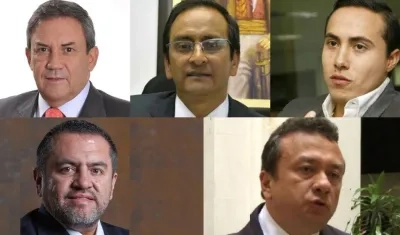 Los cinco congresistas en líos judiciales.