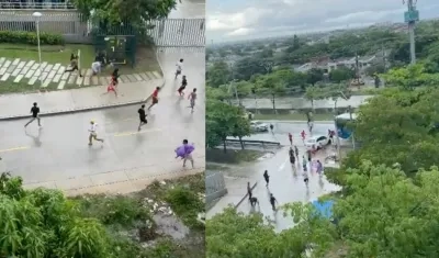 Enfrentamiento de pandillas. 