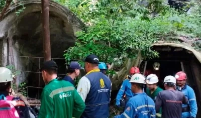 Afueras de la mina donde ocurrió la tragedia.