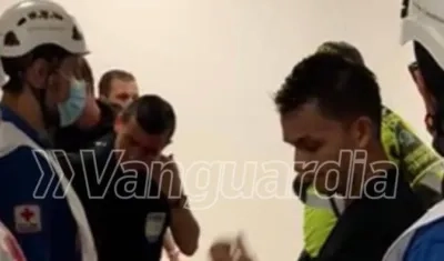 Alexander Guzmán tras la agresión. 