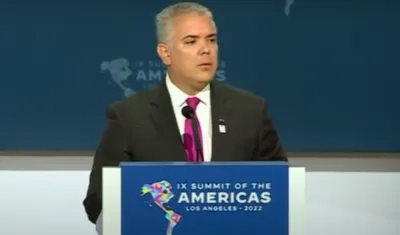 Presidente Iván Duque en la Segunda Plenaria de Líderes de la IX Cumbre de las Américas.