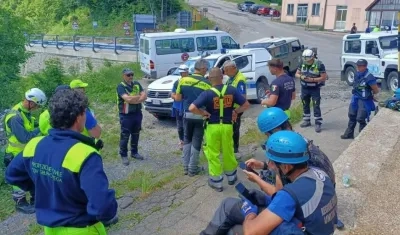 Rescatistas en Monte Cusna. 