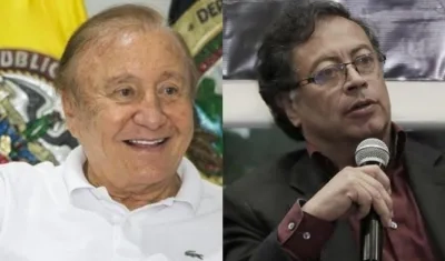 Los candidatos Rodolfo Hernández y Gustavo Petro.