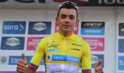 Fabio Duarte, campeón de la Vuelta a Colombia. 