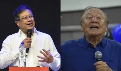Los candidatos Gustavo Petro y Rodolfo Hernández.