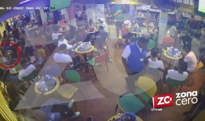 Momento del ataque a Miller Rafael Gutiérrez González.