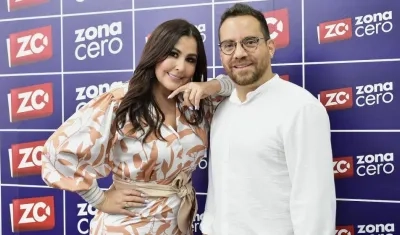 Arelys Henao y Juan Fernando Velasco, de visita en Zona Cero. 