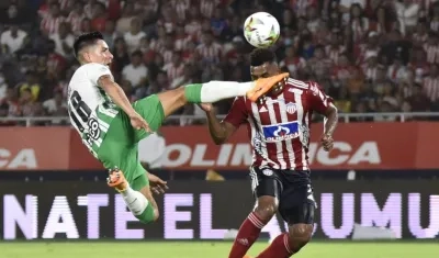 Miguel Ángel Borja, delantero de Junior. 