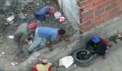 Presunto jíbaro expendiendo la base de coca. 