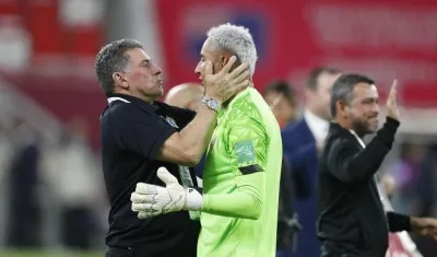 Luis Suárez y Keylor Navas. 