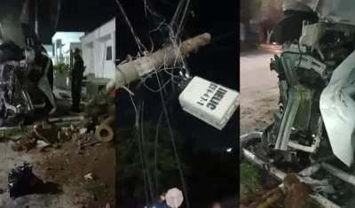 Imágenes del accidente.