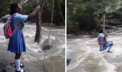 Así cruzan los niños 