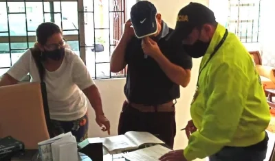 El Juez Alberto Oyaga Machado, tras su captura en Barranquilla.