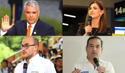 El Presidente Iván Duque, la Ministra Ángela María Orozco, el presidente de la ANI Manuel Gutiérrez y el Director de Cormagdalena Pedro Pablo Jurado.