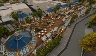 Render del Centro Gastronómico Internacional de Puerto Colombia.