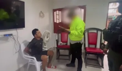 Erick Antonio Rada Mendoza cuando fue capturado. 