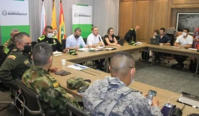 Consejo de Seguridad Electoral en Barranquilla.