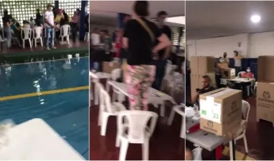 Momentos de la inundación. 