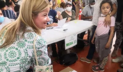 La gobernadora del Atlántico, Elsa Noguera.