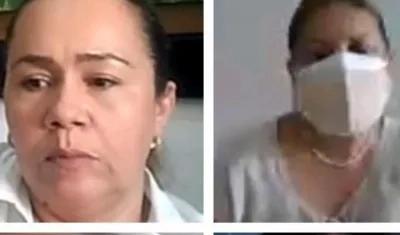 Dos de las cuatro exfuncionarias.