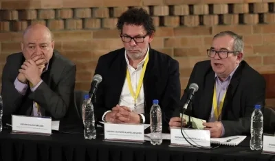 Excabecillas de las antiguas FARC, en la audiencia.