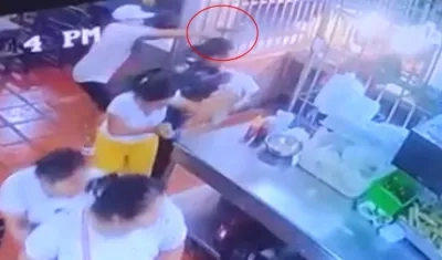 Momento del ataque sicarial.