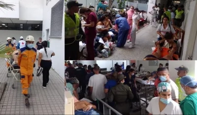 El hospital está colapsado ante la cantidad de heridos. 