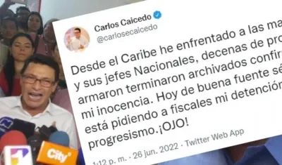 El Gobernador del Magdalena, Carlos Caicedo.