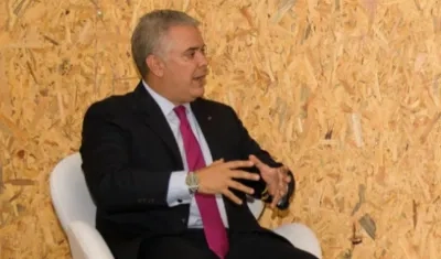 Presidente Iván Duque en el foro empresarial ‘Colombia, país de oportunidades’.