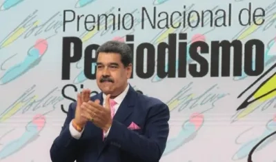 El presidente Nicolás Maduro en la entrega de los Premios de Periodismo Simón Bolívar.