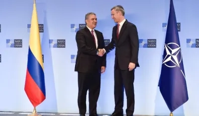 Iván Duque y Jens Stoltenberg.