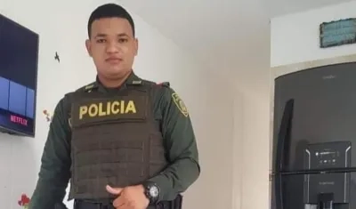 William Jesús Palacio Izquierdo, funcionario de la Policía asesinado. 