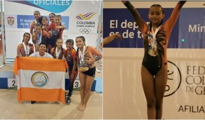 Club Buena Esa Barranquilla y la gimnasta Jovanna Martínez. 