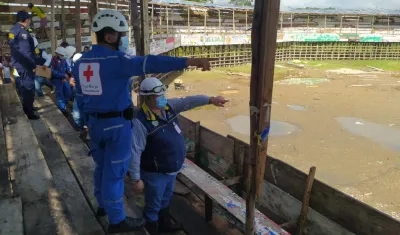 Visita de inspección técnica este martes en Bayunca, Cartagena.