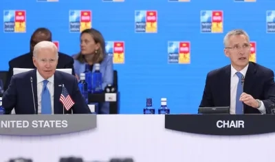 Joe Biden y Jens Stoltenberg.