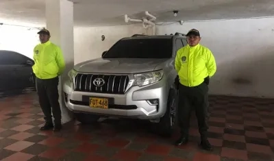 Camioneta que fue hurtada en Barranquilla.