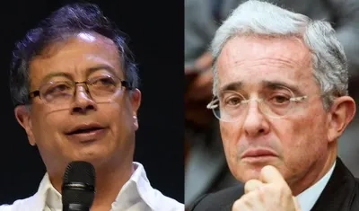 Gustavo Petro y Álvaro Uribe.