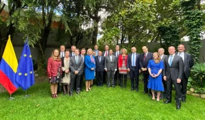 Encuentro de Gustavo Petro con embajadores de la Unión Europea.