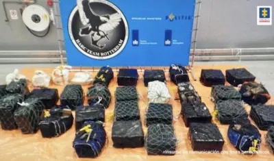  Tonelada de cocaína incautada. 