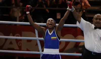 Ingirt Valencia, boxeadora colombiana. 