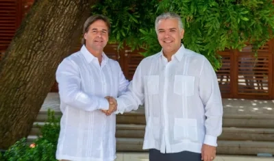 Lacalle Pou e Iván Duque