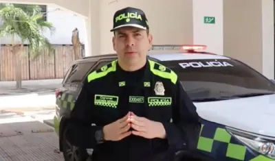 Coronel Andrés Serna, comandante de la Policía del Magdalena. 