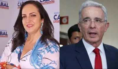 Senadora María Fernanda Cabal y expresidente Álvaro Uribe.