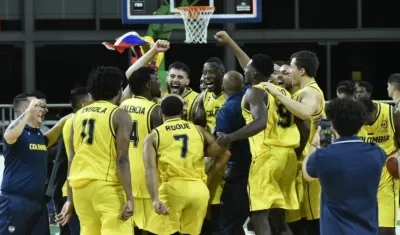 Colombia celebra la clasificación.