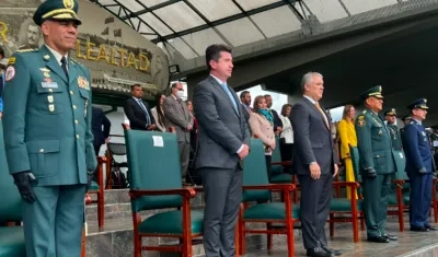 El Presidente Duque y el general Zapateiro en una foto de archivo.