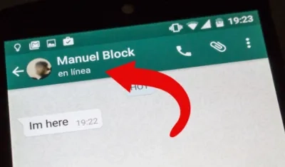 Estado en línea de WhatsApp. Imagen de referencia.